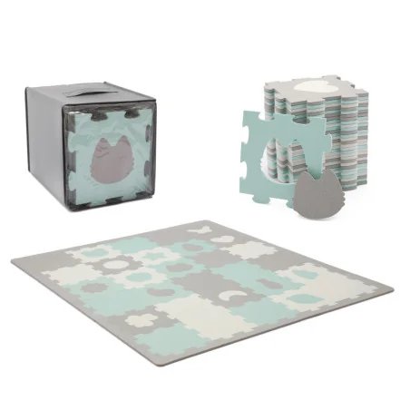 COVORAS DE JOACA KINDERKRAFT LUNO SHAPES, PUZZLE 3D, SPUMA, MINT | MARKETPLACE SHOPPING CENTER