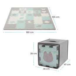 COVORAS DE JOACA KINDERKRAFT LUNO SHAPES, PUZZLE 3D, SPUMA, MINT | MARKETPLACE SHOPPING CENTER