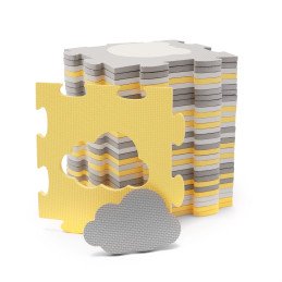 COVORAS DE JOACA KINDERKRAFT LUNO SHAPES, PUZZLE 3D, SPUMA, YELLOW | MARKETPLACE SHOPPING CENTER