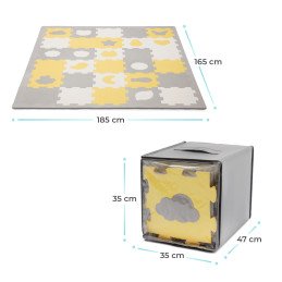 COVORAS DE JOACA KINDERKRAFT LUNO SHAPES, PUZZLE 3D, SPUMA, YELLOW | MARKETPLACE SHOPPING CENTER