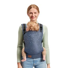 MARSUPIU ERGONOMIC KINDERKRAFT NINO, PANA LA 20 KG, CONFETTI DENIM | MARKETPLACE SHOPPING CENTER