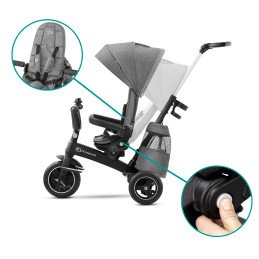 TRICICLETA KINDERKRAFT EASYTWIST, PLATINUM GREY | MARKETPLACE SHOPPING CENTER