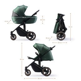CARUCIOR 2 IN 1 KINDERKRAFT PRIME 2, DARK GREEN | MARKETPLACE SHOPPING CENTER