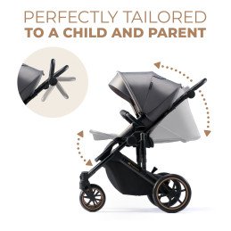 CARUCIOR 2 IN 1 KINDERKRAFT PRIME 2, SHADOW GREY | MARKETPLACE SHOPPING CENTER