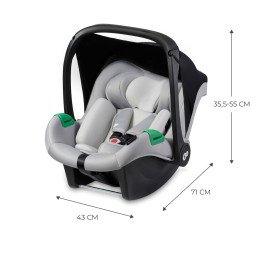 SCOICA AUTO I-SIZE, 40-75 CM, KINDERKRAFT MINK PRO, GREY | MARKETPLACE SHOPPING CENTER