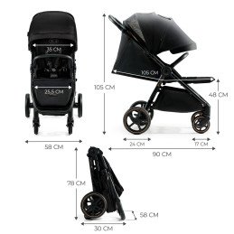 CARUCIOR SPORT, ULTRA COMPACT, KINDERKRAFT MITZY, 0-22 KG, BLACK INK | MARKETPLACE SHOPPING CENTER