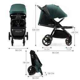 CARUCIOR SPORT, ULTRA COMPACT, KINDERKRAFT MITZY, 0-22 KG, JADE GREEN | MARKETPLACE SHOPPING CENTER