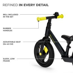BICICLETA DE ECHILIBRU KINDERKRAFT GOSWIFT, BLACK | MARKETPLACE SHOPPING CENTER