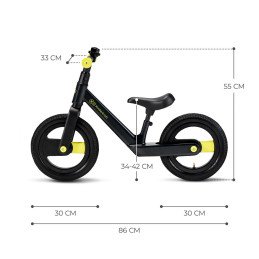 BICICLETA DE ECHILIBRU KINDERKRAFT GOSWIFT, BLACK | MARKETPLACE SHOPPING CENTER