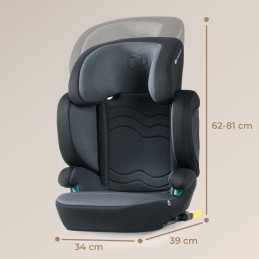 SCAUN AUTO KINDERKRAFT XPAND 2 I-SIZE 100-150 CM, GRAPHITE BLACK | MARKETPLACE SHOPPING CENTER