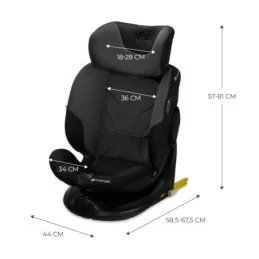 SCAUN AUTO KINDERKRAFT I-FIX, I-SIZE 40-150 CM, GRAPHITE BLACK | MARKETPLACE SHOPPING CENTER