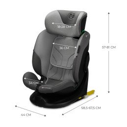 SCAUN AUTO KINDERKRAFT I-FIX, I-SIZE 40-150 CM, COOL GREY | MARKETPLACE SHOPPING CENTER