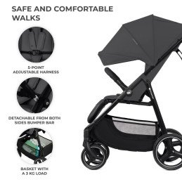 CARUCIOR SPORT KINDERKRAFT TRIG3 GRANITE GREY | MARKETPLACE SHOPPING CENTER
