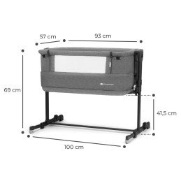 PATUT CO-SLEEPER KINDERKRAFT NESTE GROW, GRI INCHIS | MARKETPLACE SHOPPING CENTER