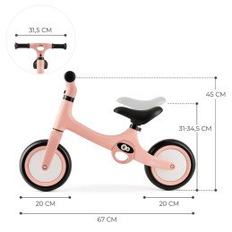 BICICLETA FARA PEDALE KINDERKRAFT TOVE, ROZ | MARKETPLACE SHOPPING CENTER