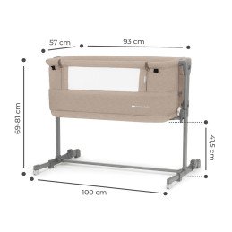 PATUT CO-SLEEPER KINDERKRAFT NESTE GROW, BEJ | MARKETPLACE SHOPPING CENTER