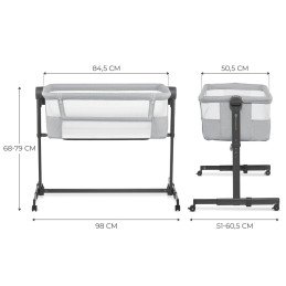 PATUT CO-SLEEPER KINDERKRAFT NESTE UP 2, GRI DESCHIS | MARKETPLACE SHOPPING CENTER