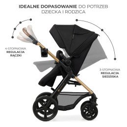 CARUCIOR 3 IN 1 KINDERKRAFT MOOV 2, NEGRU PUR | MARKETPLACE SHOPPING CENTER