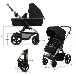CARUCIOR 3 IN 1 KINDERKRAFT MOOV 2, NEGRU PUR | MARKETPLACE SHOPPING CENTER