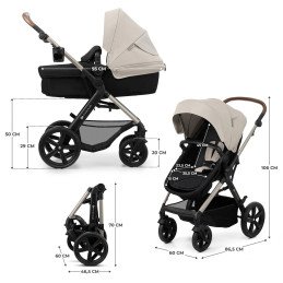 CARUCIOR 3 IN 1 KINDERKRAFT MOOV 2, MOONLIGHT GREY | MARKETPLACE SHOPPING CENTER