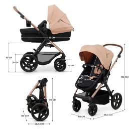 CARUCIOR 3 IN 1 KINDERKRAFT MOOV 2, SAND BEIGE | MARKETPLACE SHOPPING CENTER