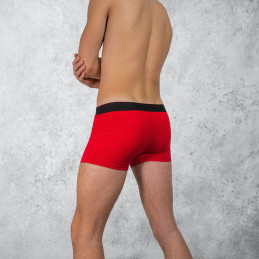 boxeri barbati din bumbac elastic,rosu