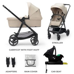 CARUCIOR KINDERKRAFT NEWLY, 4 IN 1, SAND BEIGE | MARKETPLACE SHOPPING CENTER
