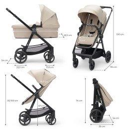 CARUCIOR KINDERKRAFT NEWLY, 4 IN 1, SAND BEIGE | MARKETPLACE SHOPPING CENTER