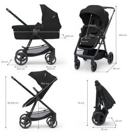 CARUCIOR KINDERKRAFT NEWLY, 4 IN 1, CLASSIC BLACK | MARKETPLACE SHOPPING CENTER