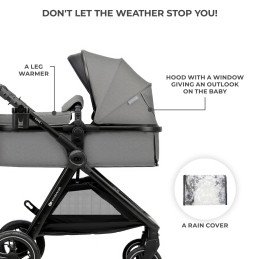 CARUCIOR KINDERKRAFT ESME, 3 IN 1, MOONLIGHT GREY | MARKETPLACE SHOPPING CENTER