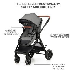 CARUCIOR KINDERKRAFT ESME, 3 IN 1, MOONLIGHT GREY | MARKETPLACE SHOPPING CENTER