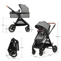 CARUCIOR KINDERKRAFT ESME, 3 IN 1, MOONLIGHT GREY | MARKETPLACE SHOPPING CENTER
