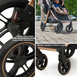 CARUCIOR KINDERKRAFT ESME, 3 IN 1, PURE BLACK | MARKETPLACE SHOPPING CENTER
