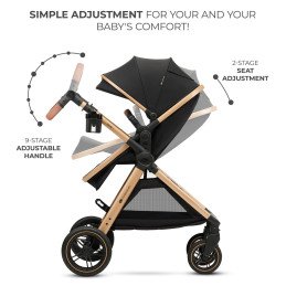 CARUCIOR KINDERKRAFT ESME, 3 IN 1, PURE BLACK | MARKETPLACE SHOPPING CENTER