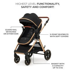 CARUCIOR KINDERKRAFT ESME, 3 IN 1, PURE BLACK | MARKETPLACE SHOPPING CENTER