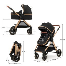 CARUCIOR KINDERKRAFT ESME, 3 IN 1, PURE BLACK | MARKETPLACE SHOPPING CENTER