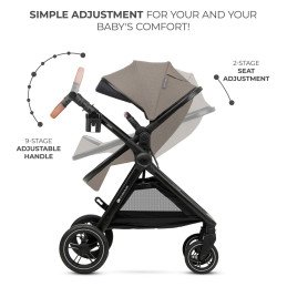 CARUCIOR KINDERKRAFT ESME, 3 IN 1, SAND BEIGE | MARKETPLACE SHOPPING CENTER