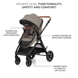 CARUCIOR KINDERKRAFT ESME, 3 IN 1, SAND BEIGE | MARKETPLACE SHOPPING CENTER