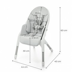 SCAUN DE MASA KINDERKRAFT DINNLY, GREY | MARKETPLACE SHOPPING CENTER