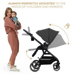 CARUCIOR KINDERKRAFT YOXI 3IN1 (MINK PRO) MOON GREY | MARKETPLACE SHOPPING CENTER