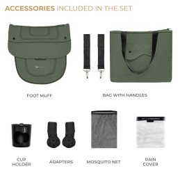 CARUCIOR KINDERKRAFT YOXI 3IN1 (MINK PRO) MISTIC GREEN | MARKETPLACE SHOPPING CENTER