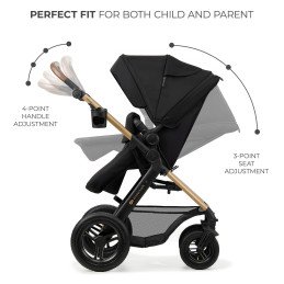 CARUCIOR MULTIFUNCTIONAL KINDERKRAFT MOOV 2 AIR 4IN1 PURE BLACK | MARKETPLACE SHOPPING CENTER