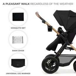 CARUCIOR MULTIFUNCTIONAL KINDERKRAFT MOOV 2 AIR 4IN1 PURE BLACK | MARKETPLACE SHOPPING CENTER