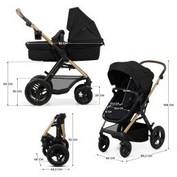 CARUCIOR MULTIFUNCTIONAL KINDERKRAFT MOOV 2 AIR 4IN1 PURE BLACK | MARKETPLACE SHOPPING CENTER
