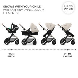 CARUCIOR MULTIFUNCTIONAL KINDERKRAFT MOOV 2 EVA 4IN1 MOON GREY | MARKETPLACE SHOPPING CENTER