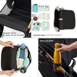 CARUCIOR MULTIFUNCTIONAL KINDERKRAFT MOOV 2 EVA 4IN1 MOON GREY | MARKETPLACE SHOPPING CENTER
