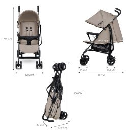 CARUCIOR SPORT KINDERKRAFT TIK, TIP UMBRELA, STONE BEIGE | MARKETPLACE SHOPPING CENTER