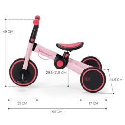 BICICLETA DE ECHILIBRU / TRICICLETA KINDERKRAFT 4TRIKE, CANDY PINK | MARKETPLACE SHOPPING CENTER