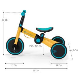 BICICLETA DE ECHILIBRU / TRICICLETA KINDERKRAFT 4TRIKE, PRIMROSE YELLOW | MARKETPLACE SHOPPING CENTER