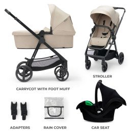 CARUCIOR KINDERKRAFT NEWLY, 3 IN 1, BEJ | MARKETPLACE SHOPPING CENTER